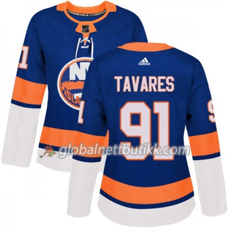 New York Islanders Hockeydrakt John Tavares 91 2017-2018 Blå Adidas Authentic - Dame